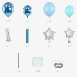 Discount Party Deco Blue 1 Year Balloon Bouquet