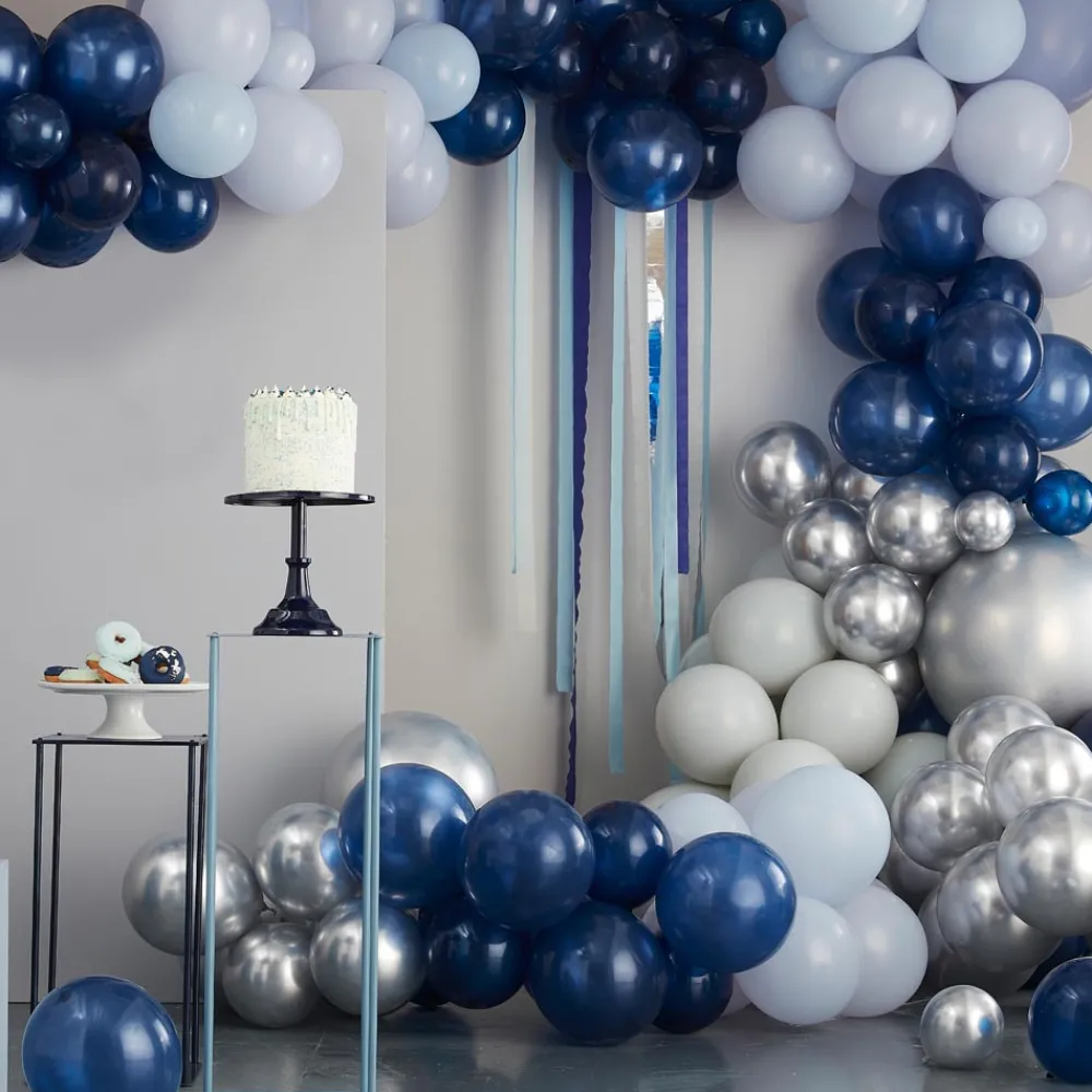 Online Ginger Ray Blue And Silver Balloon Arch