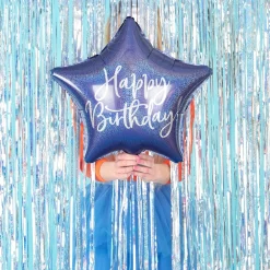 Shop Party Deco Blue Happy Birthday Balloon