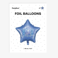 Shop Party Deco Blue Happy Birthday Balloon