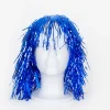 Cheap Petit Clown Blue Mylar Wig
