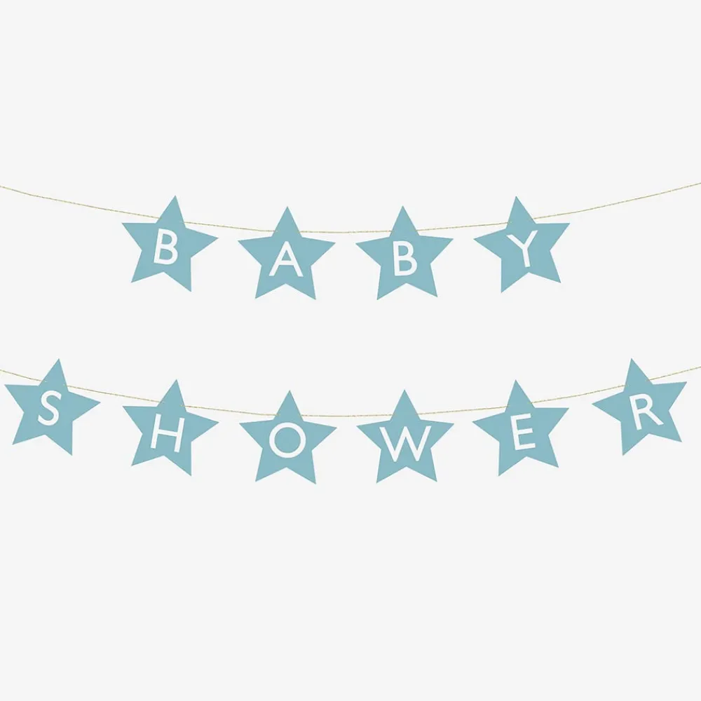 Sale Party Deco Blue Star Baby Shower Garland