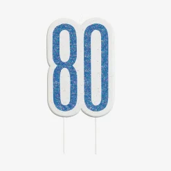 Online Unique Party Blue 80Th Anniversary Candle