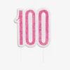 Flash Sale Unique Party Candle 100 Years Pink