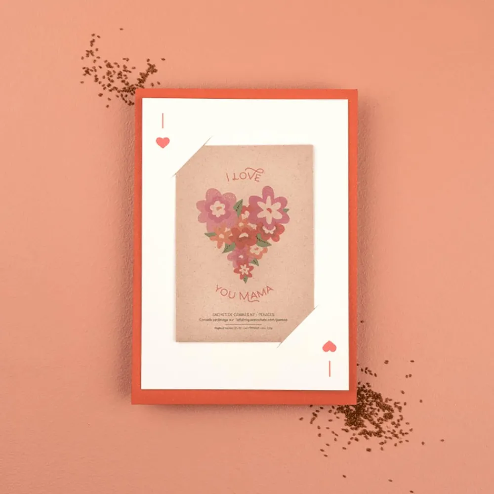 Outlet La Fabrique à sachets Card And Seeds I Love You Mama