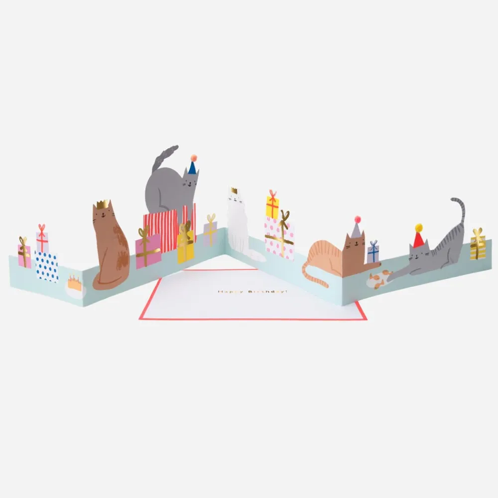 Clearance Meri Meri Cats Day Accordion Card