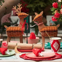 New Meri Meri Christmas - 8 Christmas Cups With Block Print Patterns