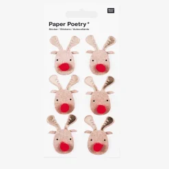 Cheap Rico Design Christmas - 6 3D Reindeer Stickers