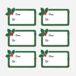 Discount Party Pro Christmas - 12 Holly Gift Tags
