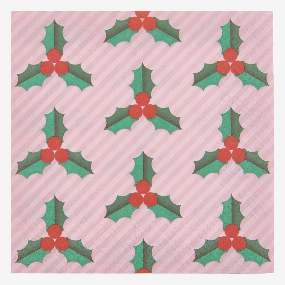 Discount Rico Design Christmas - 20 Holly Leaf Napkins