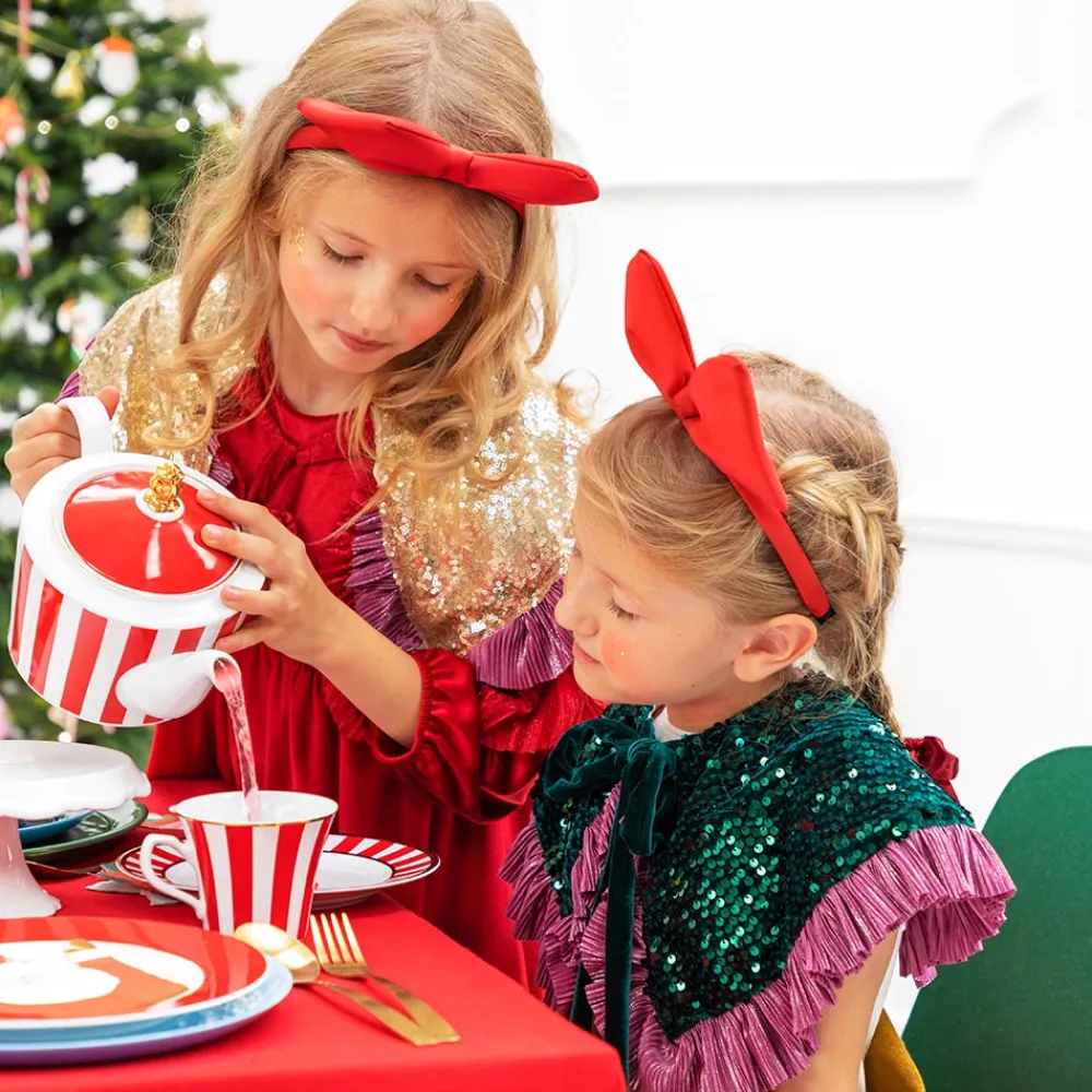 Hot Party Deco Christmas - 1 Red Bow Headband