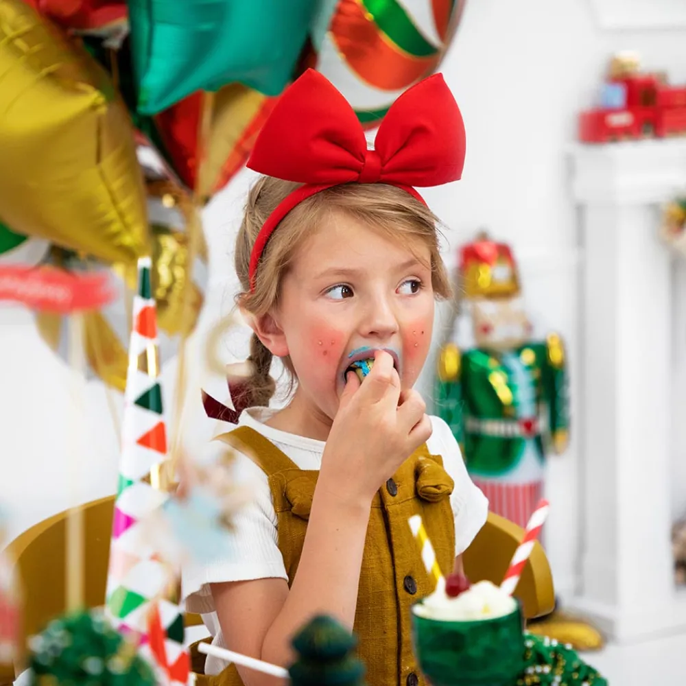 Hot Party Deco Christmas - 1 Red Bow Headband
