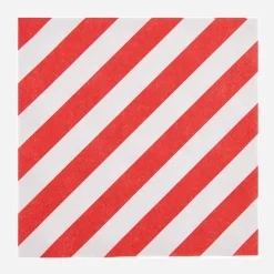 Discount Rico Design Christmas - 20 Red Diagonal Napkins