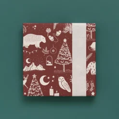 Shop House of Products Christmas - 1 Roll Of Burgundy Christmas Gift Paper