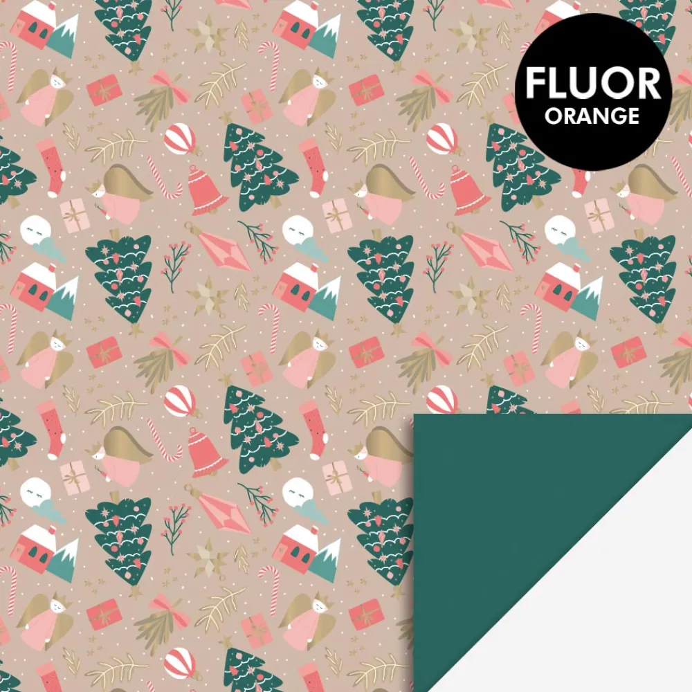 Discount House of Products Christmas - 1 Roll Of Christmas Symbols Gift Wrapping Paper