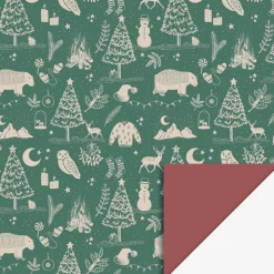 Shop House of Products Christmas - 1 Roll Of Green Christmas Wrapping Paper