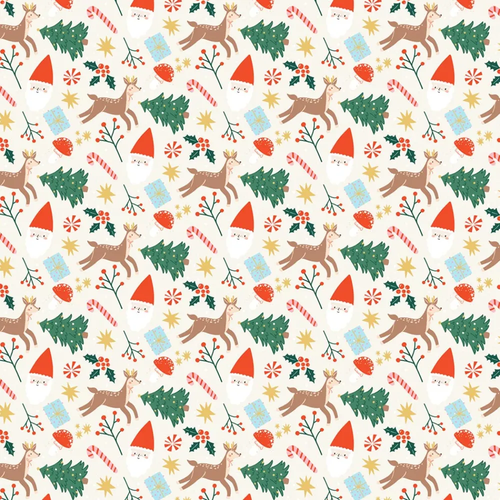 Fashion Party Deco Christmas - 1 Roll Of Merry Christmas Wrapping Paper