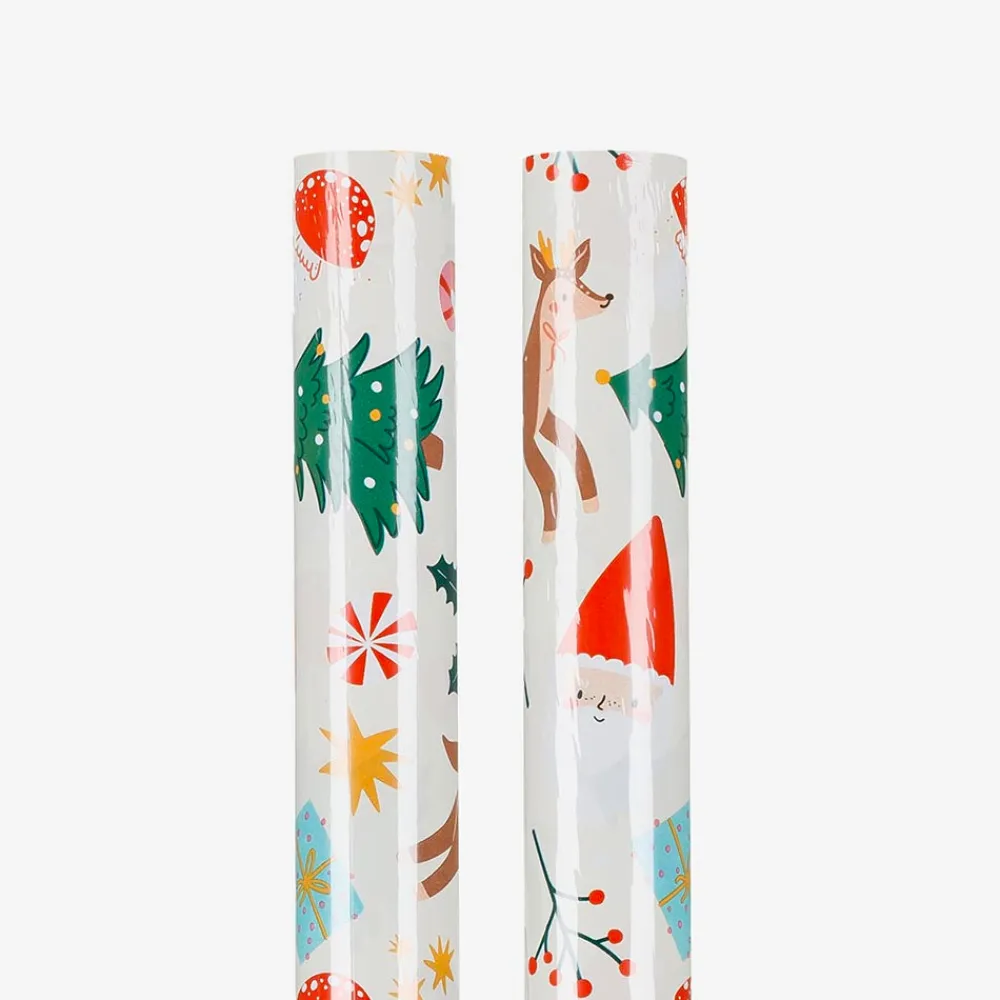 Fashion Party Deco Christmas - 1 Roll Of Merry Christmas Wrapping Paper