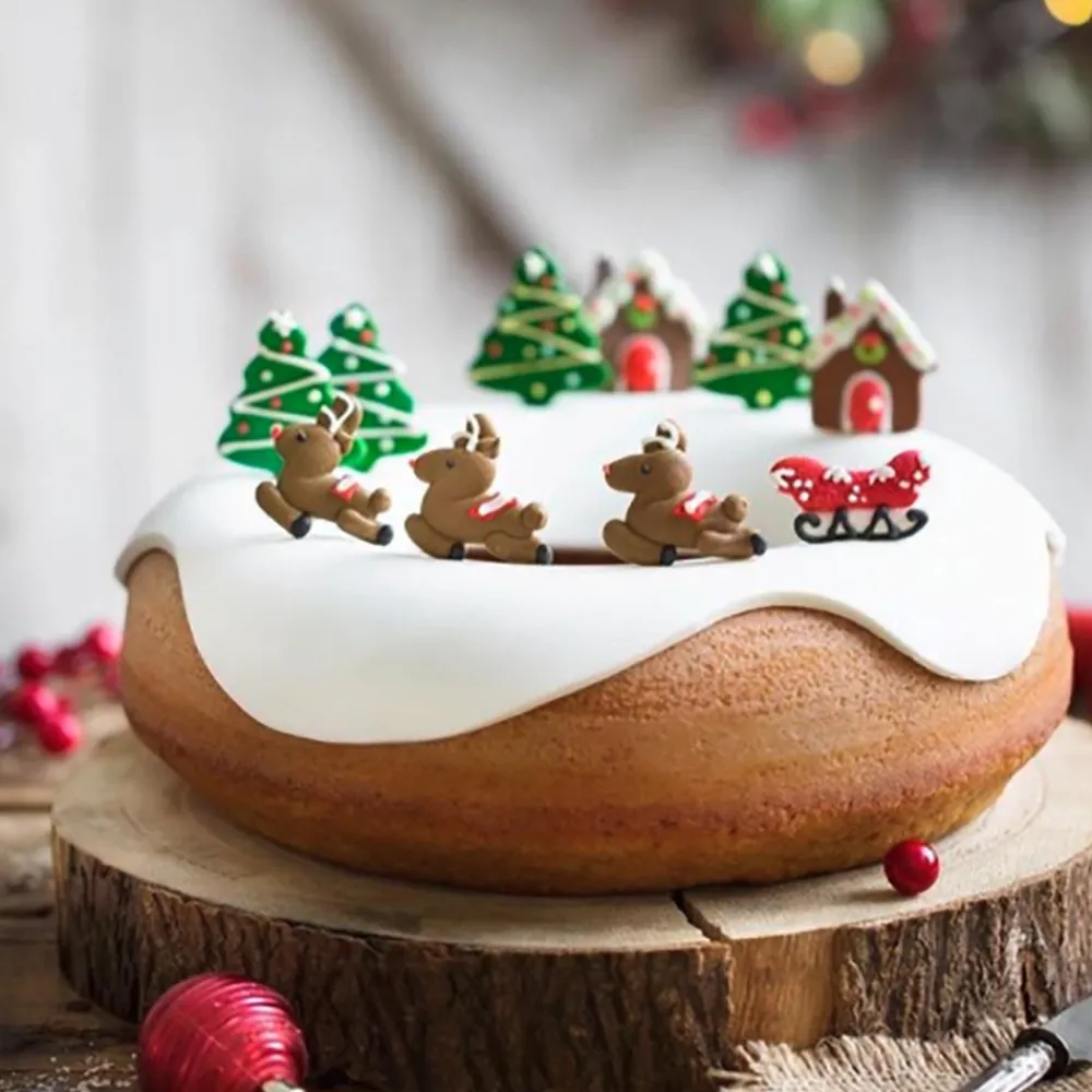 Best Sale Decora Christmas - 6 Santa'S Sleigh Sugar Toppers