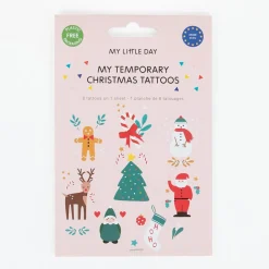 Best My Little Day Christmas - 1 Sheet Of 8 Merry Christmas Tattoos