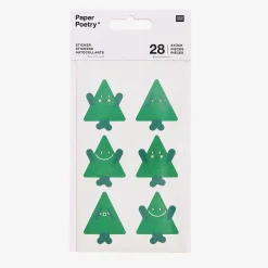 Outlet Rico Design Christmas - 28 Smiling Christmas Tree Stickers