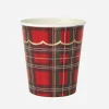 Sale Party Pro Christmas - 8 Tartan Scalloped Cups