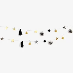 Discount Rico Design Christmas - Black And Gold Christmas Garland