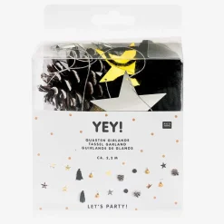 Discount Rico Design Christmas - Black And Gold Christmas Garland