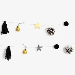 Discount Rico Design Christmas - Black And Gold Christmas Garland