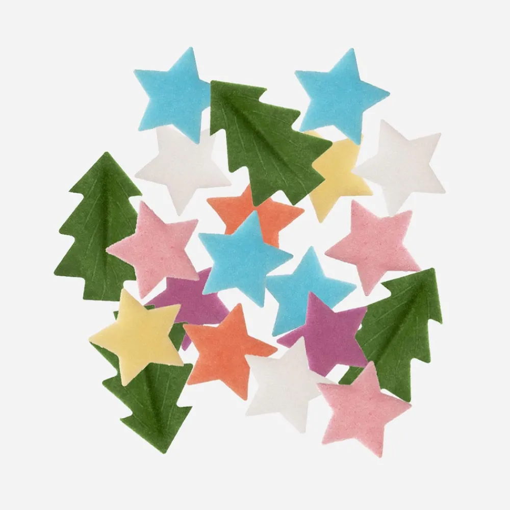 Hot Dekora Christmas - Edible Star And Fir Tree Decoration