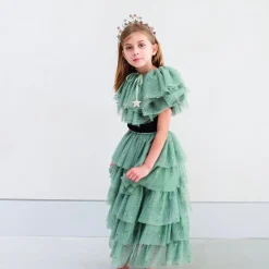 Fashion Mimi & Lula Christmas - Green Tulle Christmas Tree Cape