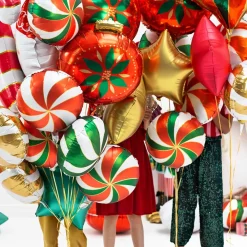 Discount Party Deco Christmas - Red And Green Candy Balloon