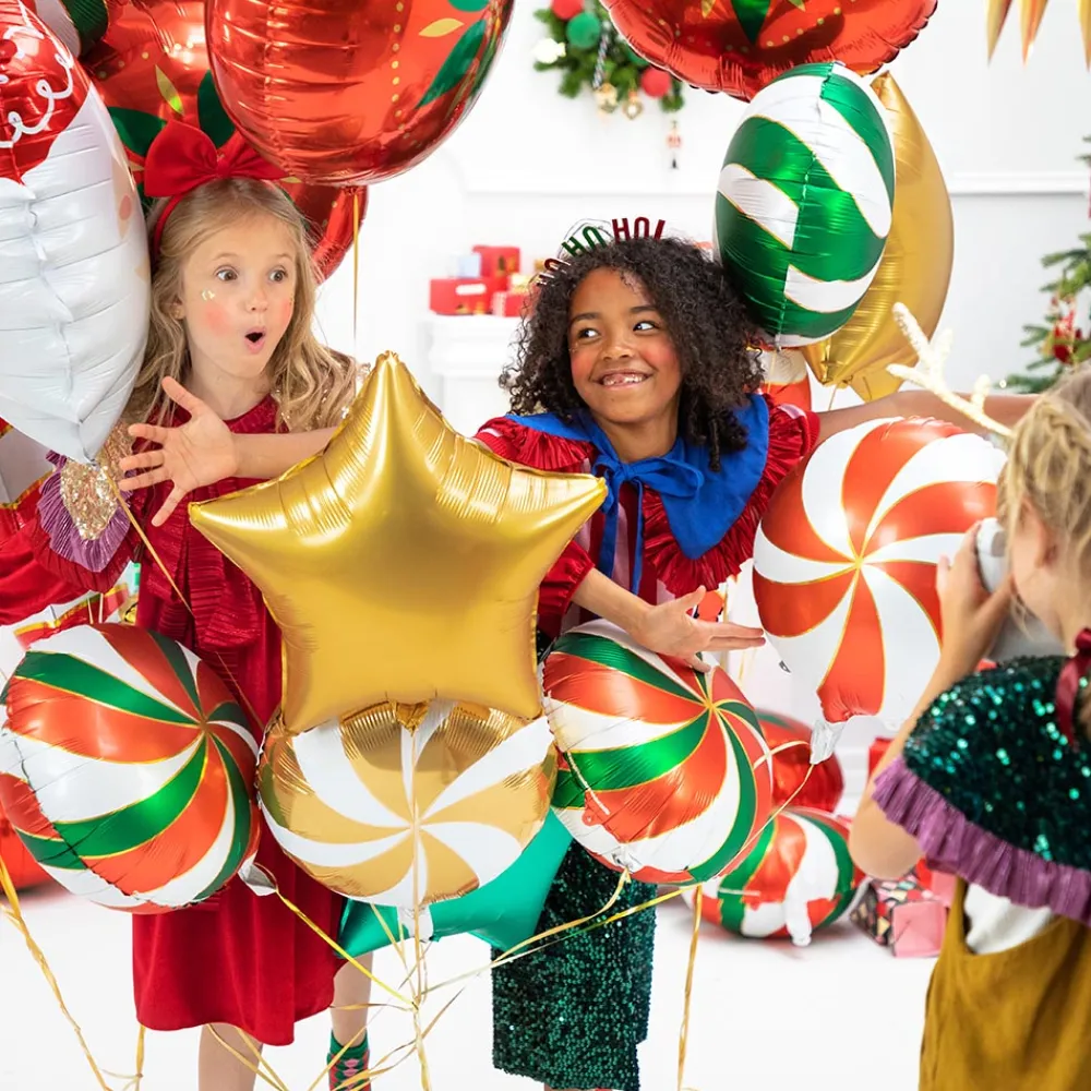 Discount Party Deco Christmas - Red And Green Candy Balloon