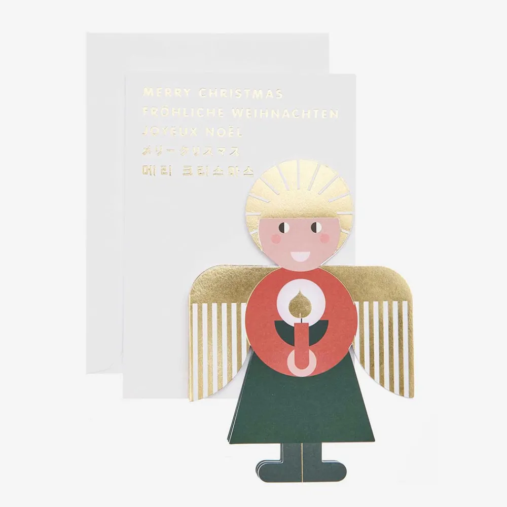 Best Sale Rico Design Christmas - Red And Green Angel Accordion Card