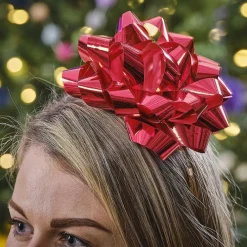 Sale Ginger Ray Christmas - Red Gift Bow Headband