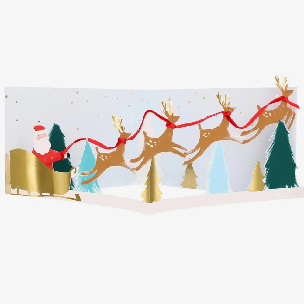 Shop Meri Meri Christmas - Santa'S Sleigh Accordion Card