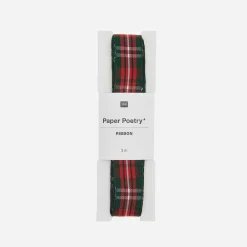 Cheap Rico Design Christmas Tartan Ribbon
