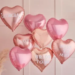 Store Ginger Ray Cluster Of 5 Customizable Heart Balloons