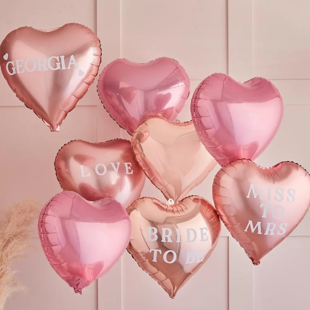 Store Ginger Ray Cluster Of 5 Customizable Heart Balloons