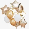 Hot Ginger Ray Cluster Of 12 Gold And White Balloons
