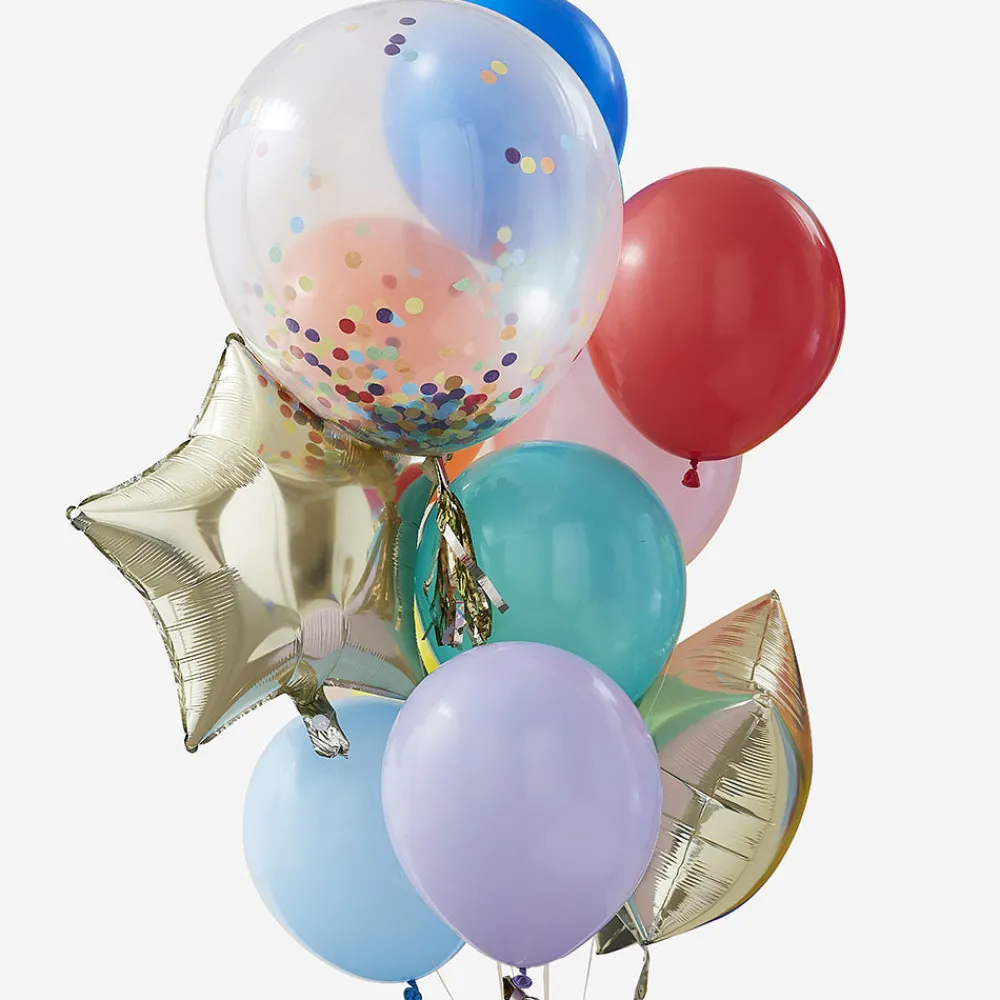 Clearance Ginger Ray Cluster Of 11 Multicolored Balloons