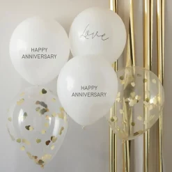 Sale Ginger Ray Cluster Of 5 Wedding Anniversary Balloons