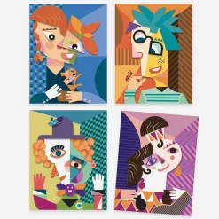 Hot Djeco Collage Activity: Squared Heads