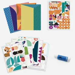 Hot Djeco Collage Activity: Squared Heads