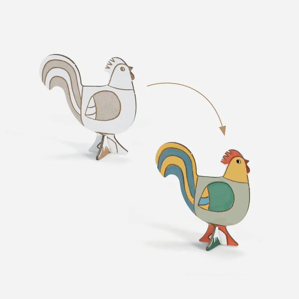 Discount Djeco Coloring And Assembly Activity: Farm