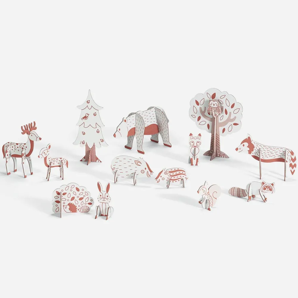 Hot Djeco Coloring And Assembly Activity: Forest