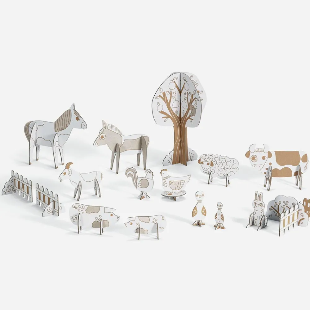 Cheap Djeco Coloring And Assembly Activity: Farm
