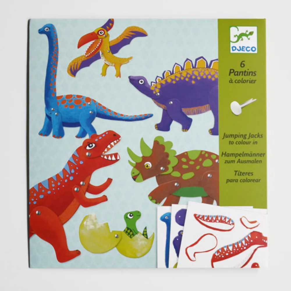 Best Sale Djeco Coloring Puppet Workshop - Dinosaur