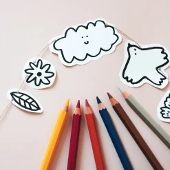 Store Pirouette Cacahouete Creative Kit: 1 Sky Garland To Create And Color