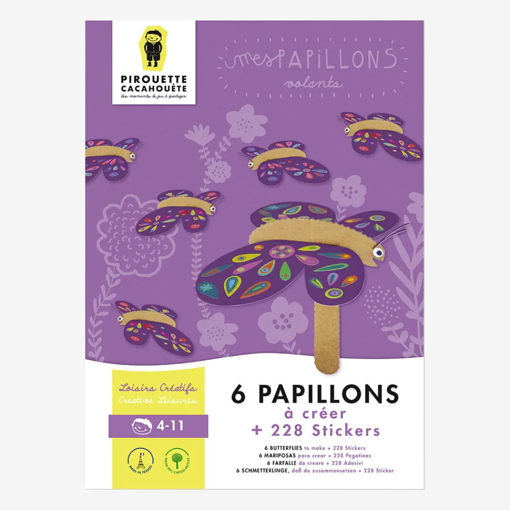 Store Pirouette Cacahouete Creative Leisure Kit: 6 Butterflies To Make
